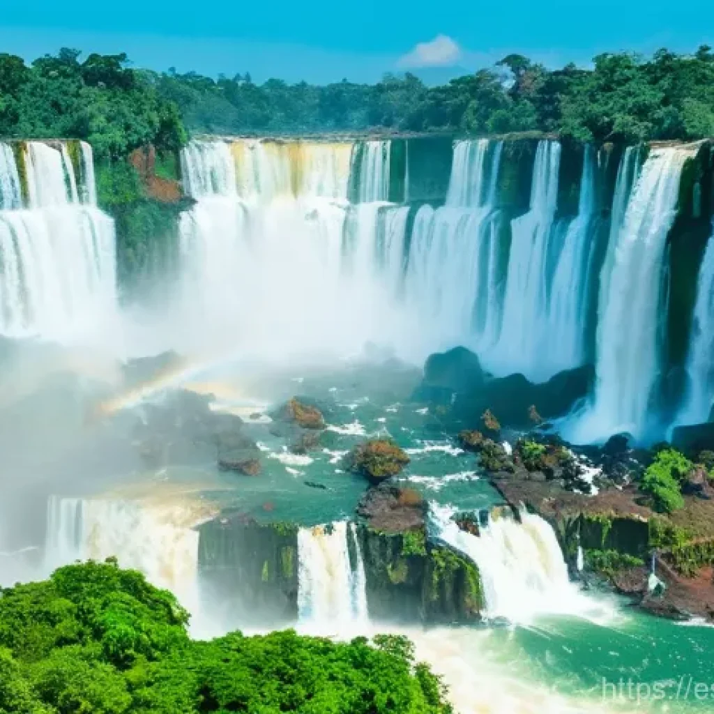 이과수 폭포 여행 가이드 - Here are three detailed image prompts in English, designed to generate images based on the provided ...