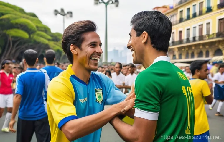 브라질과 아르헨티나 관계 - **Prompt:** "A vibrant illustration depicting the spirited friendly rivalry and deep cultural exchan...