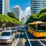 Home 16 브라질의 교통체증 문제 - **Prompt 1: Brazilian Urban Commute: Congestion Meets Green Innovation**
"A vibrant, high-angle ...