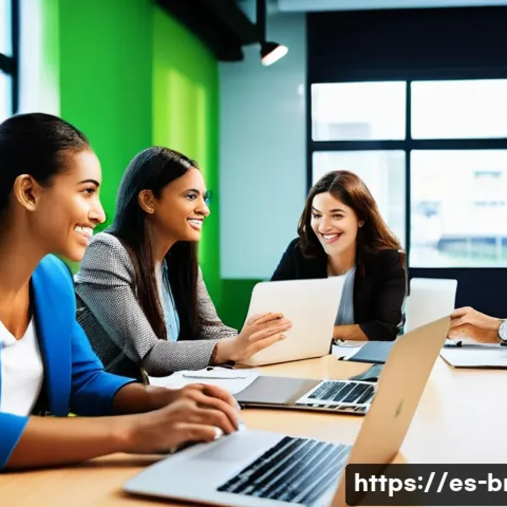 브라질에서 사업 시작하기 - **Prompt 1: "Brazilian Tech Innovation Hub"**
A vibrant and modern co-working space or a tech in...